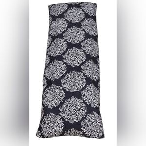 Body Pillow Cover White & Navy Zip Closure NEW Super Soft Light Weight Material